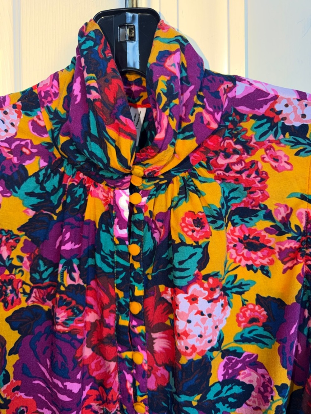 Anthropologie Meadow Rue Cecilia Button Floral Blouse Size M - Picture 5 of 10